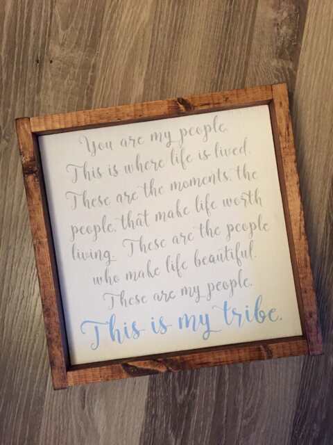 You Are My People. This Is Tribe. Wood Sign - Family Gallery Wall Decor