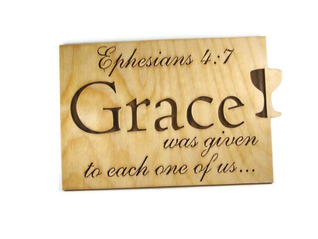 Ephesians 57 Grace Bible Passage Wall Hanging Plaque Handmade By Kevskrafts - image 1