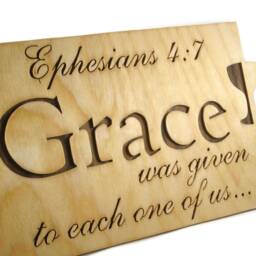 Ephesians 57 Grace Bible Passage Wall Hanging Plaque Handmade By Kevskrafts - thumbnail 2