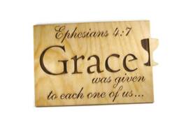 Ephesians 57 Grace Bible Passage Wall Hanging Plaque Handmade By Kevskrafts - thumbnail 1