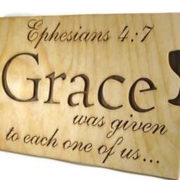 Ephesians 57 Grace Bible Passage Wall Hanging Plaque Handmade By Kevskrafts - thumbnail 3