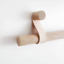 Curtain Rod Holder/Pole Holder, Leather Strap Curtain Hanger, Bracket. Not Included - thumbnail 3
