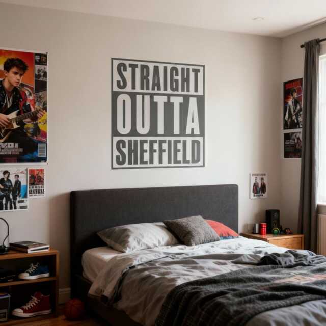 Personalised Straight Outta Sticker Custom Wall Decal Personalised Quote Funny Vinyl Text Gift Decor - image 1