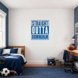 Personalised Straight Outta Sticker Custom Wall Decal Personalised Quote Funny Vinyl Text Gift Decor - thumbnail 2