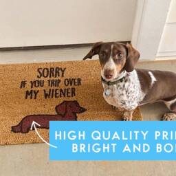 Dachshund Wiener Dog Doormat - Sausage Personalized Custom Welcome Mat Housewarming Gift Puppy - thumbnail 3