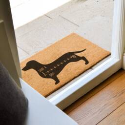 Dachshund Wiener Dog Doormat - Sausage Personalized Custom Welcome Mat Housewarming Gift Puppy - thumbnail 2