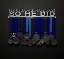 He Believed He Could So Did - Text Only Allied Medal Hanger Holder Display Rack - thumbnail 1
