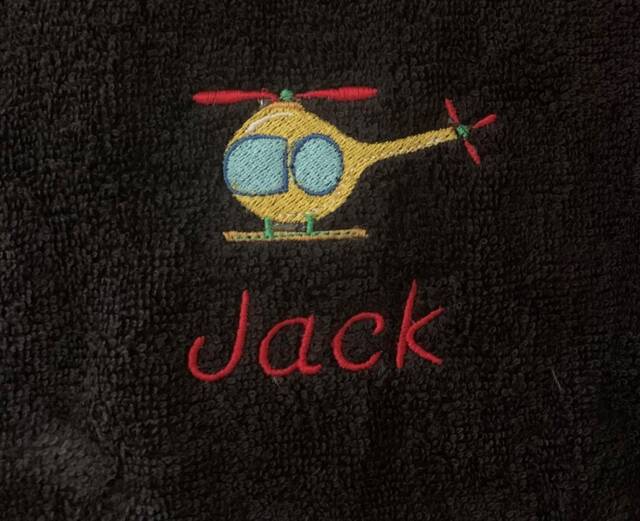 Helicopter Towel - Personalised Face Cloth/Hand Bath - image 1