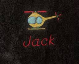 Helicopter Towel - Personalised Face Cloth/Hand Bath