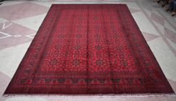Large Area Rug, 13.3 X 9.10 Ft, Handmade Rug, Khal Muhammadi Khamyab Turkmen Bukhara Living Room Oriental Rug 10X13 - thumbnail 1