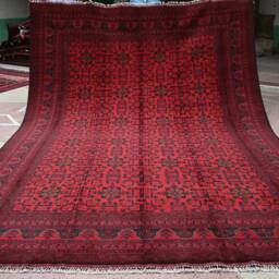 Large Area Rug, 13.3 X 9.10 Ft, Handmade Rug, Khal Muhammadi Khamyab Turkmen Bukhara Living Room Oriental Rug 10X13 - thumbnail 4