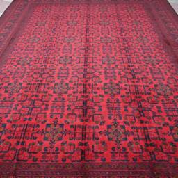 Large Area Rug, 13.3 X 9.10 Ft, Handmade Rug, Khal Muhammadi Khamyab Turkmen Bukhara Living Room Oriental Rug 10X13 - thumbnail 2