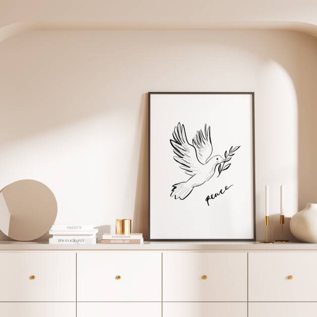 Peace Dove Print, Christian Wall Art, Scripture Prints, Gifts, Home Decor, Gifts For Friend - image 1