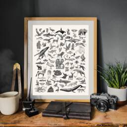 Wild Animal Print - Wildlife Artwork Poster Nature Wall Art Gift - thumbnail 1