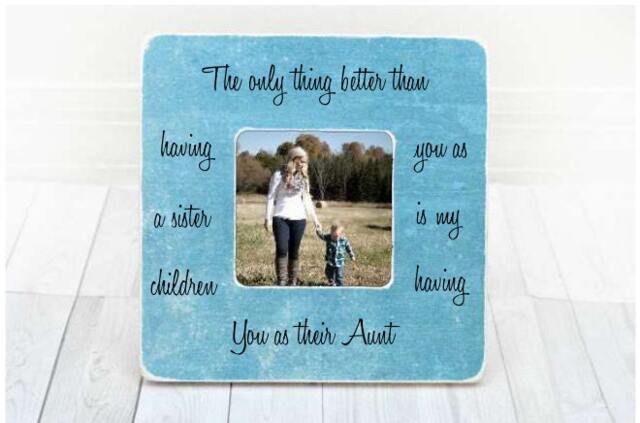 Personalized Aunt Picture Frame Gift For Sister, Mother's Day - image 1