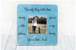 Personalized Aunt Picture Frame Gift For Sister, Mother's Day - thumbnail 1