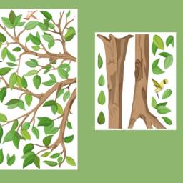 Tree 178 cm Wall Decal Birds - Children's Room Decor Baby Nature Stickers Hand-Drawn Made in Germany - thumbnail 2