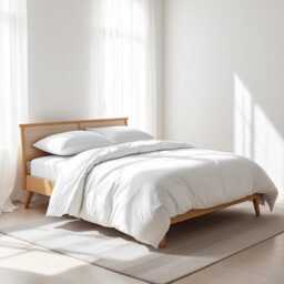 300Tc Duvet Cover in Fine Count Pure Cotton, White Colour - thumbnail 2