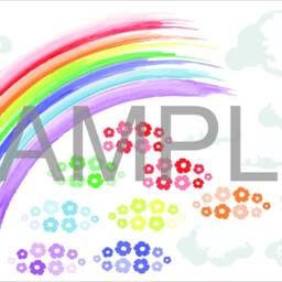 Pastel Personalised Watercolour Rainbow & Flowers Wall Stickers Nursery Decor Decal - thumbnail 3