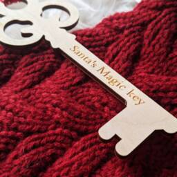 Santa's Magic Key - Wooden Key - Christmas Key-Father Decoration - thumbnail 3