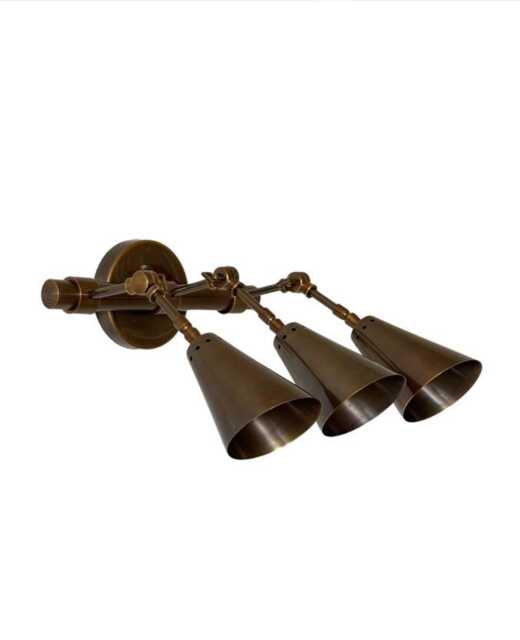 Handmade Brass 3-Light Wall Sconce - Mid-Century Sputnik Light - image 1
