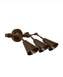 Handmade Brass 3-Light Wall Sconce - Mid-Century Sputnik Light - thumbnail 1