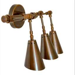 Handmade Brass 3-Light Wall Sconce - Mid-Century Sputnik Light - thumbnail 3