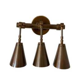 Handmade Brass 3-Light Wall Sconce - Mid-Century Sputnik Light - thumbnail 4