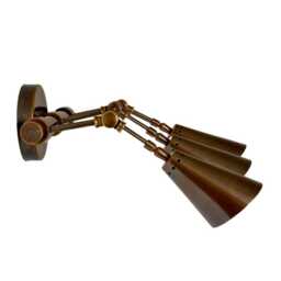 Handmade Brass 3-Light Wall Sconce - Mid-Century Sputnik Light - thumbnail 2