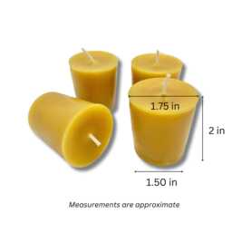"Pure Beeswax Votive Candles Handcrafted, 2"" X 1.5" - thumbnail 3