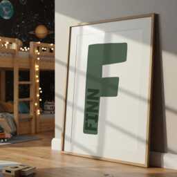 Boys Personalised Name Print, Bedroom Decor, Sage Green, Nursery Prints, Playroom Wall Art, Prints - thumbnail 2