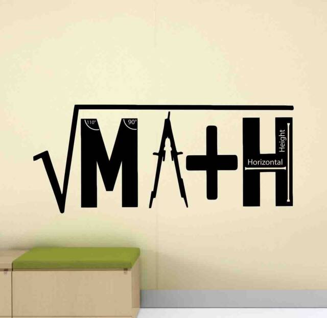 Math Wall Decal Sign Classroom Mathematics Poster School Quote Teacher Gift Vinyl Sticker Class Room Decor Art Print G988 - image 1