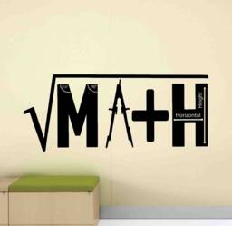 Math Wall Decal Sign Classroom Mathematics Poster School Quote Teacher Gift Vinyl Sticker Class Room Decor Art Print G988 - thumbnail 1