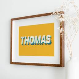 Personalised Bright, Bold Name Letter Art Print, Alphabet Kids Wall Decor, Custom Design Nursery - thumbnail 3