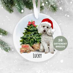 Personalised Poodle Christmas Decoration, Ornament, Tree Pet Lover, Dog New Puppy - thumbnail 1