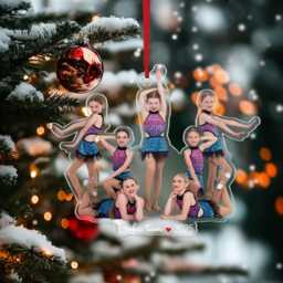 Personalized Ballerina Photo Christmas Ornament, Custom Dance Performance Keepsake, Tree, Gift For Dancers, Dance Teacher Gift - thumbnail 3