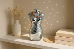 Disco Ball Mannequin 70S Retro Home Decor With Real Glass Tiles