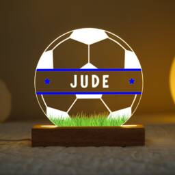 Personalised Led Football Lamp, Night Light Gift, Gifts For Bedroom, Birthday Kids, Boys Bedroom Nursery - thumbnail 2