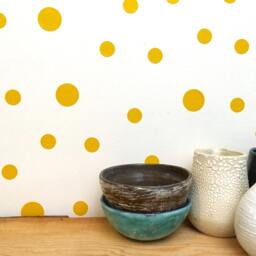 "Polka Dot Wall Decals - Peel & Stick Vinyl Dots Nursery Decor Modern Kids Room 1.5"" & 1" - thumbnail 3