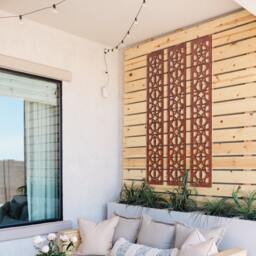 Corten Steel Garden Screen - Morocco Design, Rusted Metal Privacy Panel, Outdoor Wall Art - thumbnail 2