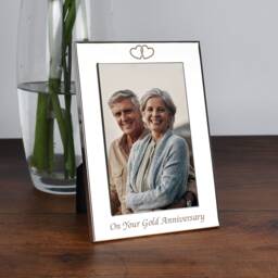 Personalised Golden Wedding Anniversary 50Th Photo Picture Frame Gift For Wife Husband Couple Valentines Day 50 Years Married Keepsake - thumbnail 4
