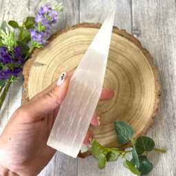 Selenite Tower Polished Point - thumbnail 2