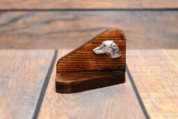 Azawakh - Wooden Candlestick With Dog, Souvenir, Decoration, Limited Edition, Collection - thumbnail 1