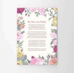 Your Favourite Words Personalised Print. Use Own Poem, Lyrics. Unframed Poster A4, A3, A2. Custom Made. Anniversary Paper Gift - thumbnail 1