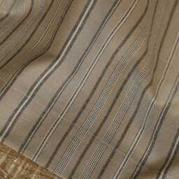 Kofron Striped Cotton Blend Curtain, Natural Earthy Brown Semi Blackout Minimalist Rustic Window Treatment, Custom 1Pc - thumbnail 4
