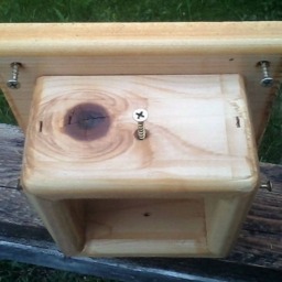 Ceder Wood 4x4 Post Mount For Large Bird Feeders Or House - thumbnail 3