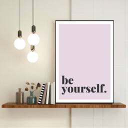 Inspirational Wall Art, Be Yourself, Quote Print, Office Decor Prints, Dorm For Her, Bedroom Pastel Prints - thumbnail 2