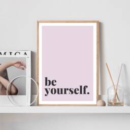 Inspirational Wall Art, Be Yourself, Quote Print, Office Decor Prints, Dorm For Her, Bedroom Pastel Prints - thumbnail 3