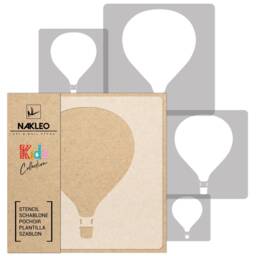 Balloon Wall Stencil Set Reusable Plastic Template, Kids Room Decor - thumbnail 1