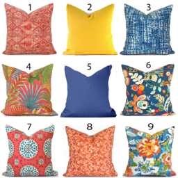 Outdoor Pillow Cover With Zippers, Easy To Use & Washable, Pick Your Favorites - thumbnail 1